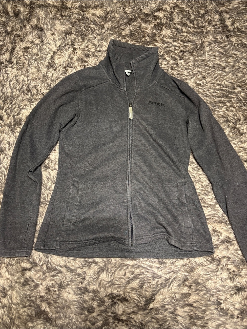 Bench Charcoal Full-Zip Utility Jacket